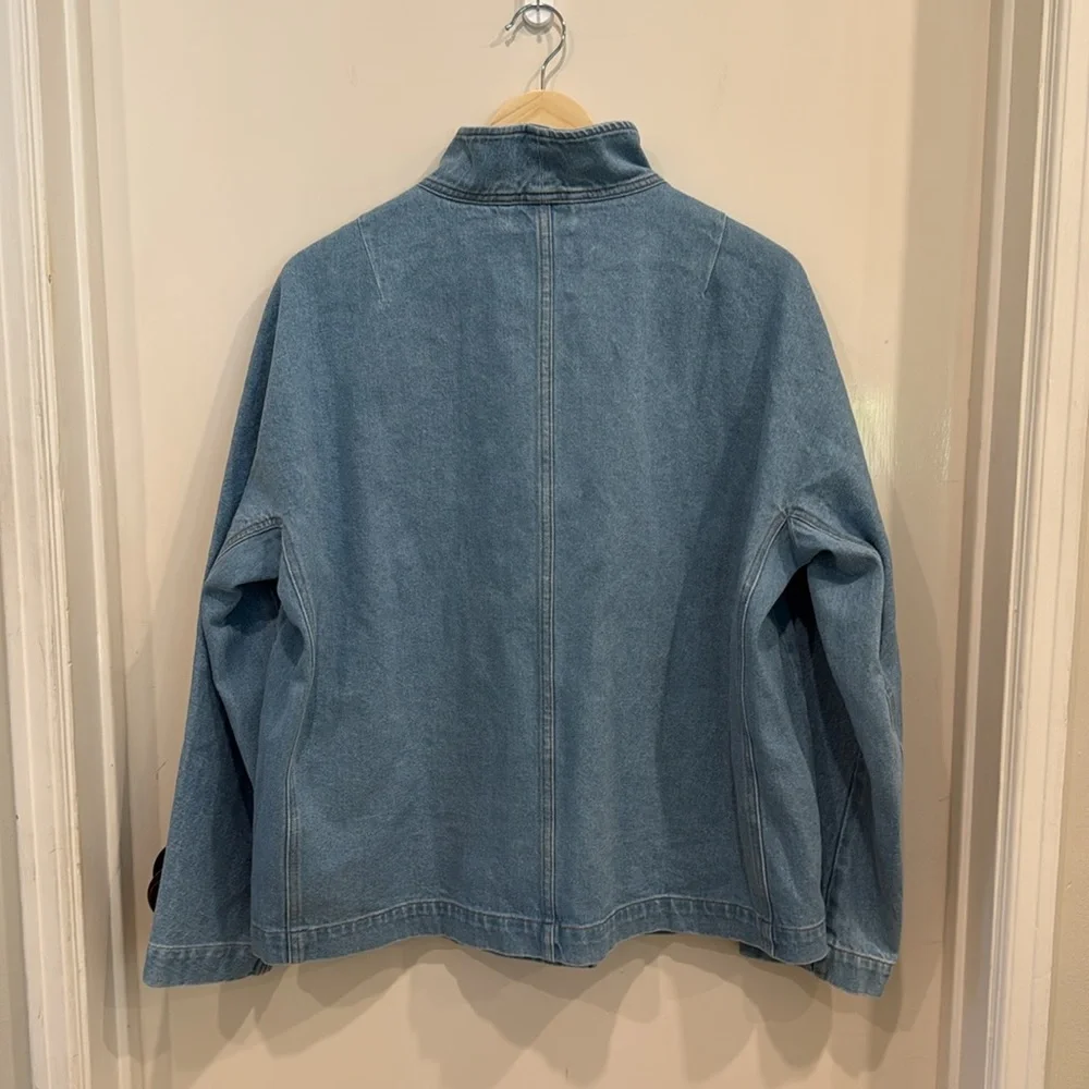 SÉZANE Kalvin Denim Coat in Bleach sz 40 / US 8  SOLD OUT IN STORE - Picture 11 of 14